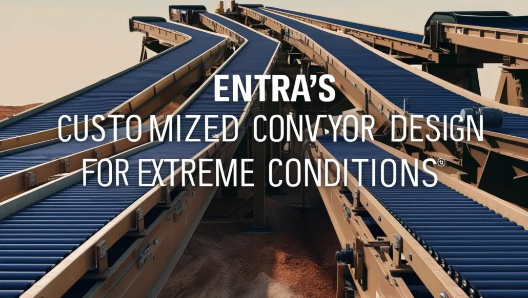 Belt conveyors with text with no mistakes ENTRAs Customized Conveyor Design for Extreme Conditions with real life photos 1
