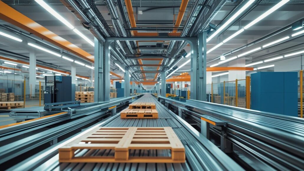 How Pallet Handling Conveyors Enhance Logistics Efficiency in Manufacturing Plants 2 Pallet Handling Conveyors